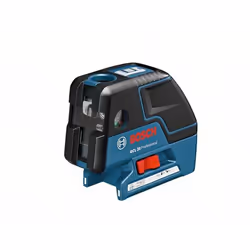 Bosch GCL 25 Professional, 4°, 635 nm (&lt; 1 mW), Niveau à point, Noir, Bleu, 1/4,5/8", 60 h