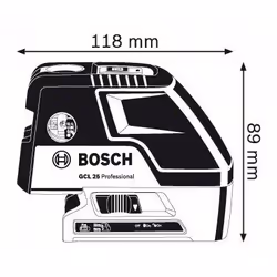 Bosch GCL 25 Professional Niveau à point 635 nm (< 1 mW)