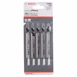 Sabre lame de scie Bosch Precision for Wood T 308 BP; 117 mm; 5 unités