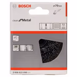 Bosch 2 608 622 098 Roue de fil et brosse en fil d'acier Brosse coupe 7,5 cm