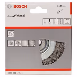 Bosch 2 608 622 100 Roue de fil et brosse en fil d'acier Roue à rayons 11,5 cm