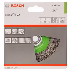 Bosch 2 608 622 107 Roue de fil et brosse en fil d'acier Roue à rayons 11,5 cm