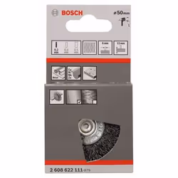 Bosch 2 608 622 111 Roue de fil et brosse en fil d'acier Roue à rayons 5 cm
