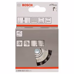 Bosch 2 608 622 113 Roue de fil et brosse en fil d'acier Roue à rayons 7,5 cm