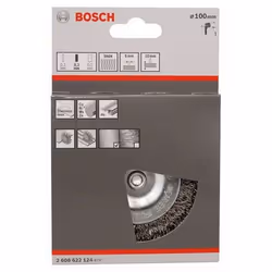 Bosch 2 608 622 124 Roue de fil et brosse en fil d'acier Roue à rayons 10 cm