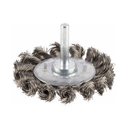 Brosse circulaire 70 mm à fils d'inox torsadés 0,35 mm 70 mm, 0,35 mm, 14 mm