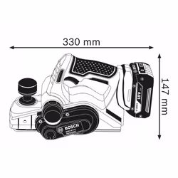 Bosch GHO 18 V-LI Professional Noir, Bleu 14000 tr/min