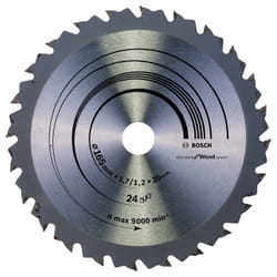 Lame de scie Bosch SPEEDLINE WOOD; 165x1,7x20,0 mm; Z24; 15°