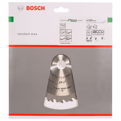 Lame de scie Bosch SPEEDLINE WOOD; 165x1,7x20,0 mm; Z24; 15°