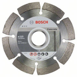 Disque à tronçonner diamanté Bosch Standard for Concrete 2608603239; 115x22,23 mm; 10 unités