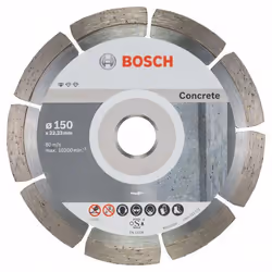 Disque à tronçonner diamanté Bosch Standard for Concrete 2608603241; 150x22,23 mm; 10 unités