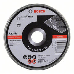Disque abrasif Bosch Rapido 125x1 mm; 10 unités