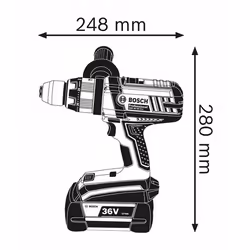 Bosch Perceuses-visseuses à percussion sans fil GSB 36 VE-2-LI Professional