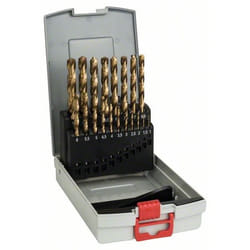 Ensemble de forets Bosch 2608587015; HSS-TIN; DIN 338; 19 unités