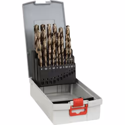 Bosch Coffrets de forets à métaux rectifiés HSS-Co (cobalt), Perceuse, Ensemble de forets, Alliage d'acier, Fonte, Acier sans ...