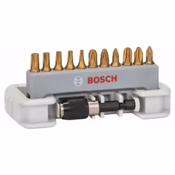 Jeu d'embouts de vissage Max Grip, 11 pièces, porte-embouts inclus, embouts longueur : 25 mm, ISO 1173 C6.3, avec porte-embou ...