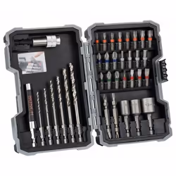 Bosch 2 607 017 328, 35 pièce(s), Phillips, Cruciforme, Fente, Torx, 2,5/3,0/3,5/4,0/5,0/6,0 mm 8/10/13 mm, 160 mm, 106 mm, 4 ...