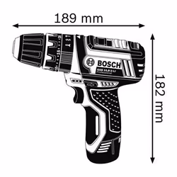 Bosch GSB 10,8-2-LI Professional Sans clé Noir, Bleu, Rouge - Vue supplémentaire 2