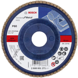 Bosch - Disque à lamelles X431 Standard for Metal droit 115 mm 60 Plastique - 2608601271