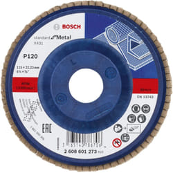 Bosch - Disque à lamelles X431 Standard for Metal droit 115 mm 120 Plastique - 2608601273