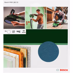 BOSCH 2609256D37 Feuilles abrasives PWR 180 mm K60 Taille 60 BOSCH 2609256D37 Feuilles abrasives PWR 180 mm K60 Taille 60 Che ...