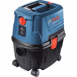 Bosch GAS 15, 1100 W, Aspirateur sans sac, Sec&amp;humide, Combiné, 15 L, Noir, Bleu