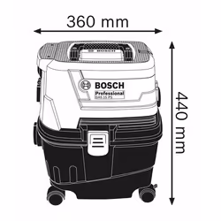 Bosch GAS 15 PS Professional 15 L Aspirateur réservoir cylindrique Sec 1100 W Sac à poussière - Vue supplémentaire 4