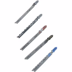 Lame de scie sauteuse kit Allrounder. 5 pièces. Jeu de lames pour scie sauteuse avec einnocke formelle. Contenu du kit?: T 14 ...