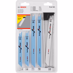 Bosch 2 607 010 906, Lames de scie sauteuse, Métal, Bois, 6 pièce(s), Ampoule