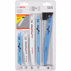 Bosch 2 607 010 907, Lames de scie sabre, Métal, Bois, 6 pièce(s), Ampoule