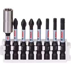 Bosch Packs de porte-embout universel et d'embouts pour tournevis Pick and Clic Impact Control, 7 pièce(s), Phillips, Crucifo ...