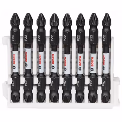 Jeu de douilles à impact Bosch 2608522333; PH2-PZ2; 65 mm; 8 unités