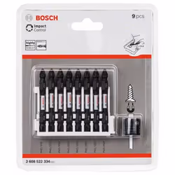 Jeu d'accessoires de tournevis Bosch 2608522334; PH2-PZ2; 65 mm; 8 pcs. + couplage