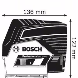 Bosch GCL 2-50 C Niveau de pointage 20 m 650 nm (<1 mW)