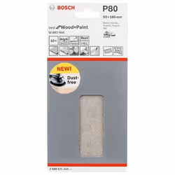 Abrasif maillé Bosch M480; 93x186 mm; P80; 10 unités