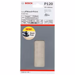 Abrasif maillé Bosch M480; 93x186 mm; P120; 10 unités
