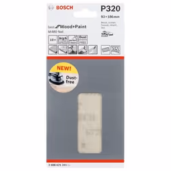 Abrasif maillé Bosch M480; 93x186 mm; P320; 10 unités