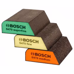 Bosch 2 608 621 252, Éponge abrasive, Grain moyen/fin, mousse, Travail de finition, Décapant, Métal, Plastique, Bois, Multico ...