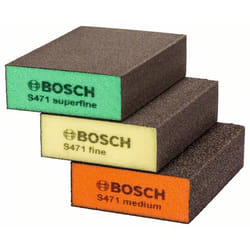 Bosch 2 608 621 253 fourniture de ponçage manuel Éponge abrasive Grain moyen/fin 3 pièce(s)
