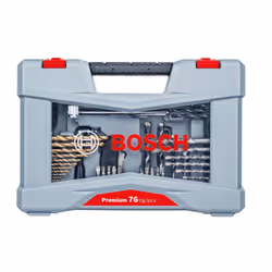 Bosch Premium X-Line, Perceuse, Ensemble de forets, Béton, Métal, Bois, Tige cylindrique, 3 - 10 mm, Gris, Acier inoxydable