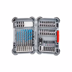 Bosch Forets Multi Construction Pick and Clic et coffret d'embouts pour tournevis Drill and Impact Control 35 pièces