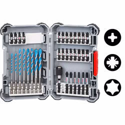 Bosch Forets Multi Construction Pick and Clic et coffret d'embouts pour tournevis Drill and Impact Control 35 pièces