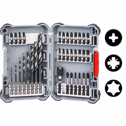 Bosch Forets Pick and Clic Impact Control HSS Twist et coffret d'embouts pour tournevis 35 pièces
