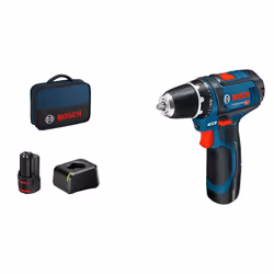 Bosch Akku-Bohrschrauber 12 V Li-Ion, Tournevis électrique, Poignée de pistolet, Noir, Bleu, Rouge, 1300 tr/min, 400 tr/min, ...