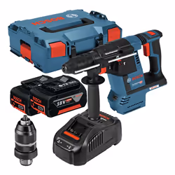 Marteau perforateur Bosch GBH 18V-26 F Professional; 2,6 J; SDS plus; 2x5,0 Ah accu. + L-Boxx 136