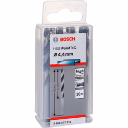 Foret en métal Bosch PointTeQ; 4,4x80 mm; 10 unités