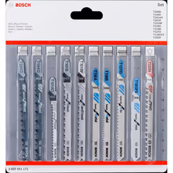 Bosch 2 607 011 171, Lames de scie sauteuse, Aluminium, Bois dur, Métal, Bois, 10 pièce(s), Ampoule