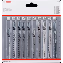 Bosch 2 607 011 172, Lames de scie sauteuse, Bois dur, Laminé, Bois, 10 pièce(s), Ampoule