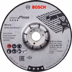 Bosch Disques à tronçonner Expert for Inox, Acier inoxydable, 7,6 cm, 1 cm, 4 mm, 2 pièce(s)