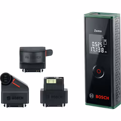 Bosch Zamo, 20 m, 1 mm/m, 635 nm (&lt; 1 mW), Niveau à point, Noir, Vert, Batterie